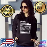 Marty Nutrition Facts Name Family Last First T- Hoodie