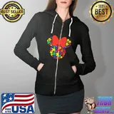 Mickey autism awareness Full Zip Hooded
