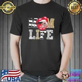 Mom Life Leopard Lip Skull Red Lip Mother's Day Shirt Unisex