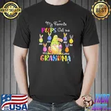 My Favorite Peeps Call Me Grandma Gnome Easter Shirt Unisex