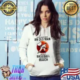 Never underestimate an old man who loves baseball and was born in March shirt