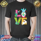Nice Love Gnome Bunny Rabbit Gnome Flowers Matching Family Easter T- Unisex