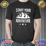Official Retro Hiking Hiker on Rock Retro Sunset Mountain T- Unisex
