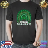 One Lucky Doula Nurse Women RN Nurse St Patricks Day Gifts T-Shirt