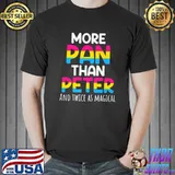Pansexual saying More Pan than Peter LGBT Pride Flag Premium T-Shirt