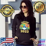 Planet earth wearing mask earth day 2022 shirt