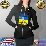 Pray For Ukraine Flag Free Ukraine T-Shirt Full Zip Hooded