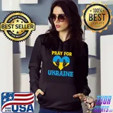 Pray For Ukraine Flag Ukrainian American Support T-Shirt