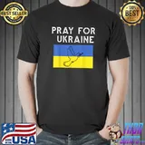 Pray for Ukraine I with Ukraine ukrainian flag America shirt