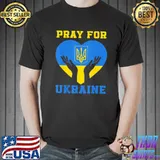 Pray for Ukraine support ukrainian I stand with Ukraine shirt