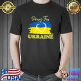 Pray for Ukraine Ukrainian Flag Heart T-Shirt Unisex