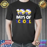 Premium 100 Days Smarter Happy 100 Days Of School Volleyball Lovers T- Unisex