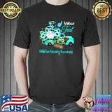 Premium Flower Gnome Survivor Addiction Recovery Awareness T-Shirt Unisex