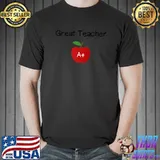 Premium Great Teacher Appreciation Apple Color T- Unisex