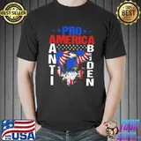 Pro America Anti Biden Eagle American Flag Shirt