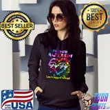 Proud Autism Pop Pop Love Support Accept Heart Tie Dye T- Hoodie