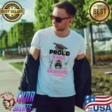 Proud Nana Of a Graduate Messy Bun School College T-Shirt Unisex