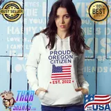 Proud Oregon Citizen est 2022 US Flag New Oregon citizenship T-shirt