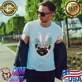 Pug Bunny Easter Day Cute Dog Egg Hunt Boys Girls Kids T- Unisex