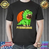 Pug Pugasaurus Rex Dinosaur Lovers Funny Dog Costume T- Unisex