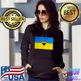 rainbow heart Ukrainian distressed Flag Support Ukraine T-Shirt