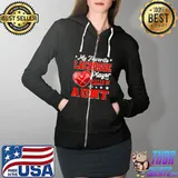 Retro My Favorite Lacrosse Player Calls Me Aunt T-Shirt Full Zip Hooded