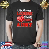 Retro My Favorite Lacrosse Player Calls Me Aunt T-Shirt