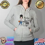 Rockin' The Basketball Mom Life Shirt Full Zip Hooded