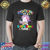 Rockin’ To A Different Tune Unicorn Autism Awareness T-Shirt