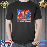 ROTTWEILER AMERICAN FLAG GOD BLESS AMERICA 4TH OF JULY SHIRT