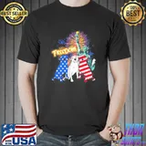 Rottweiler dog liberties freedom American flag shirt
