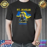 Saint Javelin the protector of Ukraine map T-Shirt