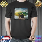Sitting on the lake dock pitbull shirt