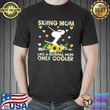 Skiing mom like a normal mom only cooler flowers shirt