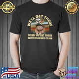 Sloth Running Team Funny Lazy Sloth Lover Gifts Vintage T-shirt