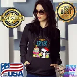 Snoopy art eggs happy easter shirt