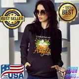 Snoopy butterflies I believe there are angels among us Hoodie