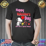 Snoopy happy valentine's day you are a great friend shirt