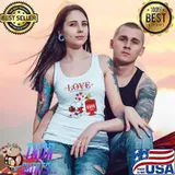 Snoopy Love Happy Valentine's Day Letter Shirt Tank Top