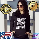 Some People Make Excuses vs Squat - Funny Gym Motivational T-shirt
