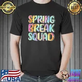 Spring Break Squad Beach Colorful Tie Dye Spring Break 2022 T-Shirt