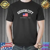 Suisun city ca retro American flag usa city name shirt