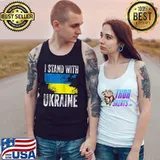 Support Ukraine I Stand With Ukraine Flag T- Tank Top