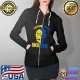 Support Ukraine I Stand With Ukraine Ukrainian Flag T- Full Zip Hooded