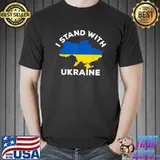 Support Ukraine I Stand With Ukraine Ukrainian Map Flag T-Shirt Unisex