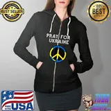 Support Ukraine Stand I With Ukraine Ukrainian Flag America T-Shirt Full Zip Hooded