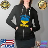 Support Ukrainian Flag I Stand With Ukraine Map T- Full Zip Hooded