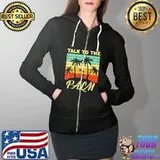 Talk To The Palm Trees Tropical Island Lovers vintage sunset T-Shirt Full Zip Hooded