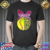 This mom loves her softball leopard bandana mother's day Unisex