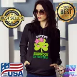 Toddler Girls St Patricks Day Cutest Shamrock In The Field T-Shirt